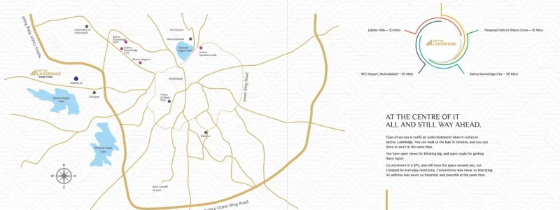 Sattva Lakeridge Location map by Sattva Group located in Neopolis, Kokapet, Hyderabad West