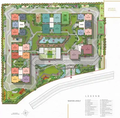 Sattva Lakeridge apartment masterplan by Sattva Group located in Neopolis, Kokapet, Hyderabad West